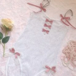 SSS New Arrivals [Mid Season Sale ] Snow Rose Handmade Bodysuit