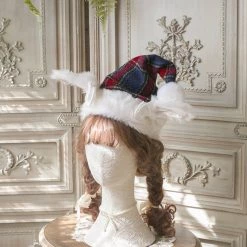 Peiliee Shop New Arrivals [2020 Version] The Sparkle Time Of The Year - Bun Bun Ear Pom Pom Faux Fur Christmas Hat