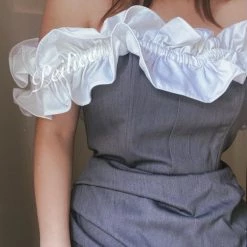 Sugar Fairy [Mid Season Sale] Chic Lady Off-shoulder Suit Dress