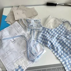 Like A Little Bird Blue Gingham Top (Brand Mummy Cat) New Arrivals