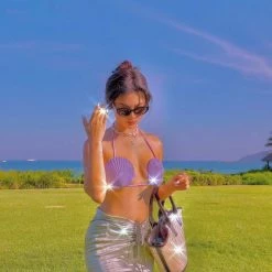 Mermaid By AMA Fantastic Mermaid Natural Shell Handmade Bralette Bikini Bra