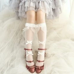 Peiliee Shop Ribbon Dream Handmade Lace Socks New Arrivals