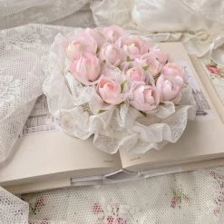 Peiliee Shop New Arrivals [Handmade] Floral Song Vintage Hairband Hat