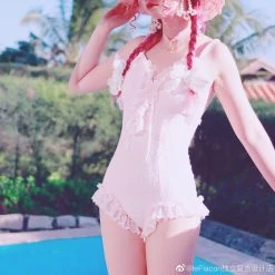 Le Flacon Vintage Babydoll Pearl Chain Swimsuit New Arrivals