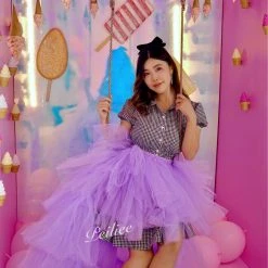 Peiliee Shop New Arrivals [By Peiliee] Afternoon Tea At Tiffany Gingham Babydoll Mini Dress Lolita 1997 Style