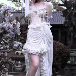 Blood Supply New Arrivals Angelic Dream Velvet Lace Dress