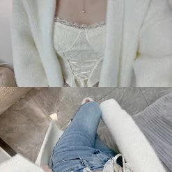 [Basic] White Chocolate Milk Lace Corset