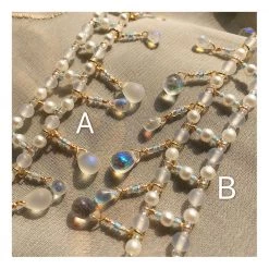 Peiliee Shop Fairies Sparkle Crystal Drops Necklace Handmade New Arrivals