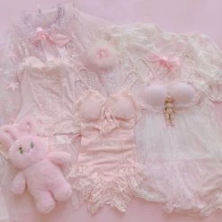 Le Flacon Vintage Babydoll Pearl Chain Swimsuit New Arrivals