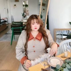 DAJUN [Curve Beauty] Live The London Way Autumn Dress