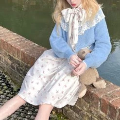 [Arilf] Winter In Paris Garden Floral Dress New Arrivals