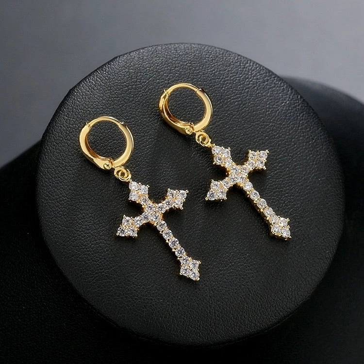Peiliee Shop Saint Rose Crystal Cross Earring New Arrivals 2 Peiliee Shop Saint Rose Crystal Cross Earring New Arrivals