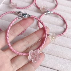 Jewelry New Arrivals Sakura Crystal Natural Gem Stone Necklace Bracelet Set