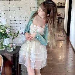 Arilf New Arrivals Minty Cloud Mini Dress Set