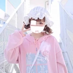 Peiliee Shop Babydoll Lolita Fashion Handmade Lace Bunny Ear Hat New Arrivals