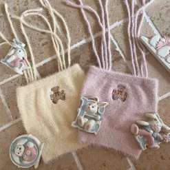 RIBERRY [Basic] Bear And You Faux Fur Top