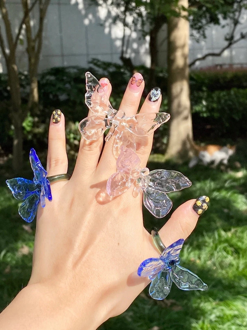 Peiliee Shop The Moment Of My Life Hand Crafted Glass Butterfly Ring 6 Peiliee Shop The Moment Of My Life Hand Crafted Glass Butterfly Ring