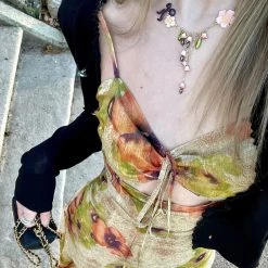 Arilf Pomegranate Flower Sea Floral Dress