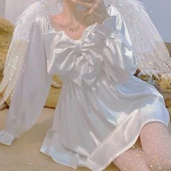 Peiliee ShopX Canmi [Premium Selected] Kiss Me Softly Satin Dress