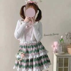 My Favorite 2022 New Arrivals [Basic] Strawberry Cheese Cake Lace Top