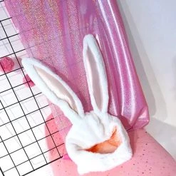 Peiliee Shop Bun Bun Love Sweet Faux Fur Hat