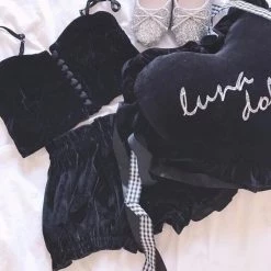 Peiliee Shop New Arrivals [Pillow] Luna Doll Sakura Cocoa Home Wear Set