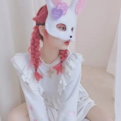 Peiliee Shop X RUAI [Mid Season SALE] When Cotton Candy Met Peach Mousse Long Sleeve Babydoll Dress