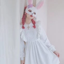 Peiliee Shop X RUAI [Mid Season SALE] When Cotton Candy Met Peach Mousse Long Sleeve Babydoll Dress